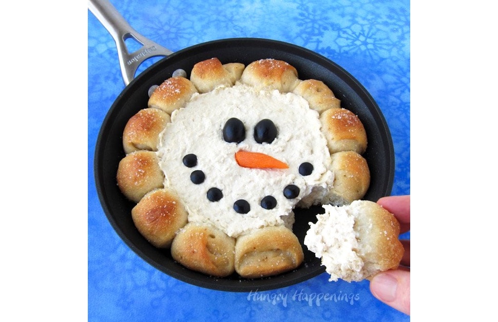 Skillet Dip Snowman