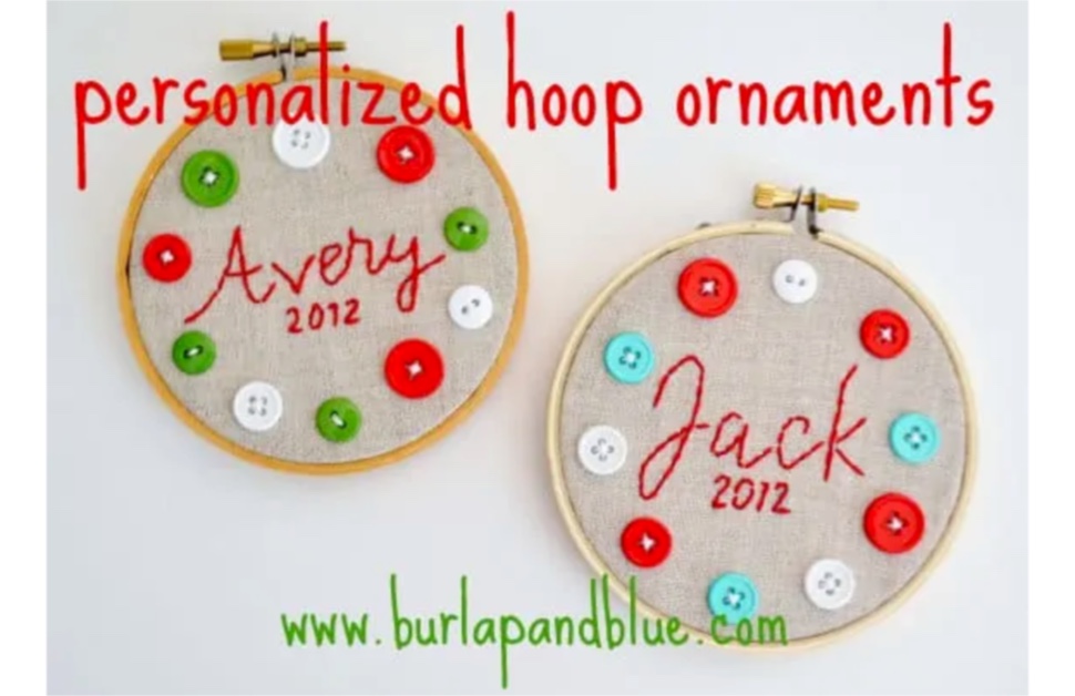 Personalized Hoop Ornament