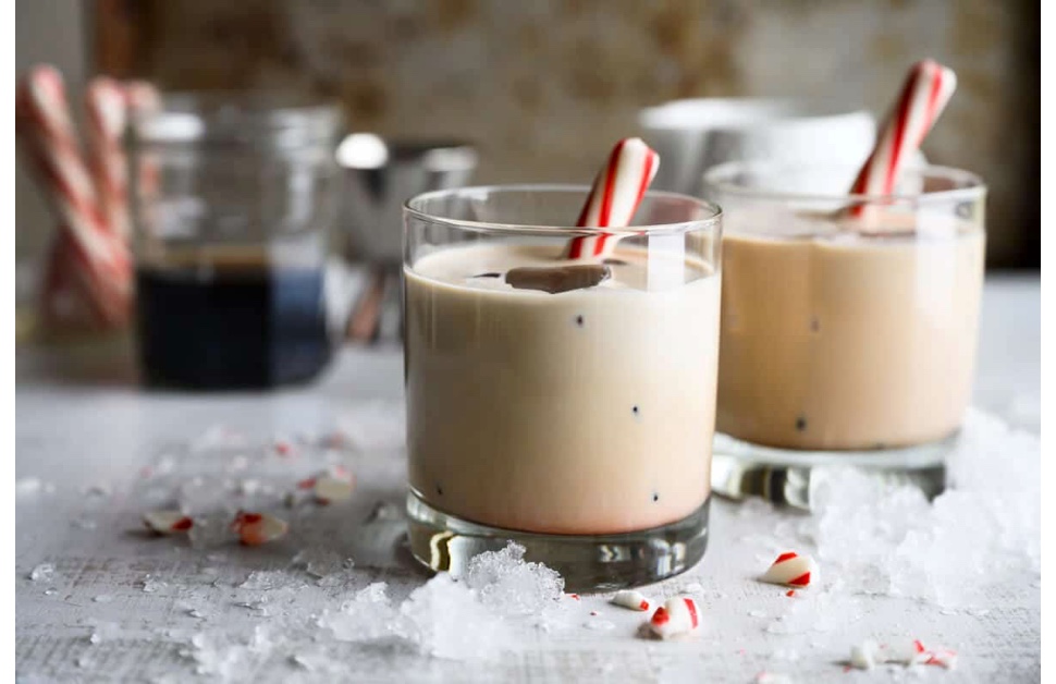 Peppermint White Russian Mocktail