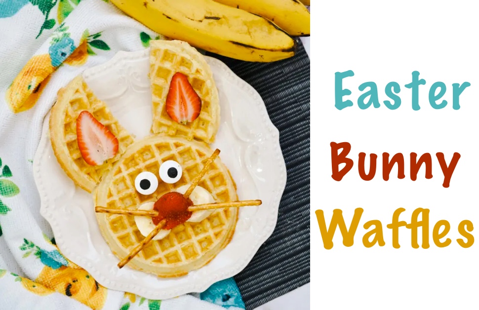 Adorable Easter Bunny Waffles