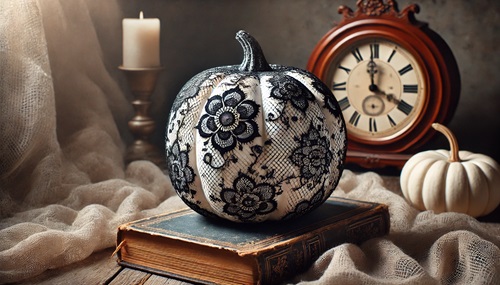 Lace Wrapped Pumpkin